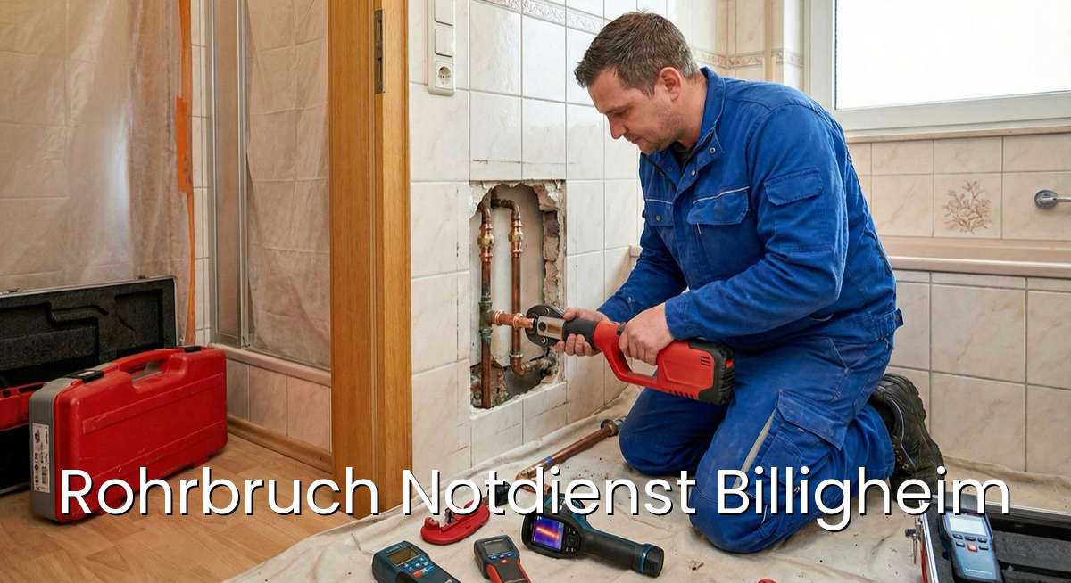 Zertifizierter Rohrbruch Notdienst Billigheim - SHK-Installateur repariert Wasserrohrbruch und Leckage in Billigheim