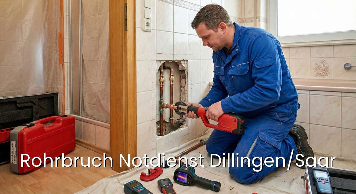 Zertifizierter Rohrbruch Notdienst Dillingen/Saar - SHK-Installateur repariert Wasserrohrbruch und Leckage in Dillingen/Saar