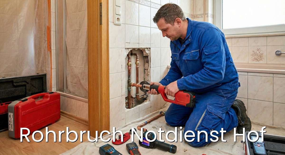Zertifizierter Rohrbruch Notdienst Hof - SHK-Installateur repariert Wasserrohrbruch und Leckage in Hof