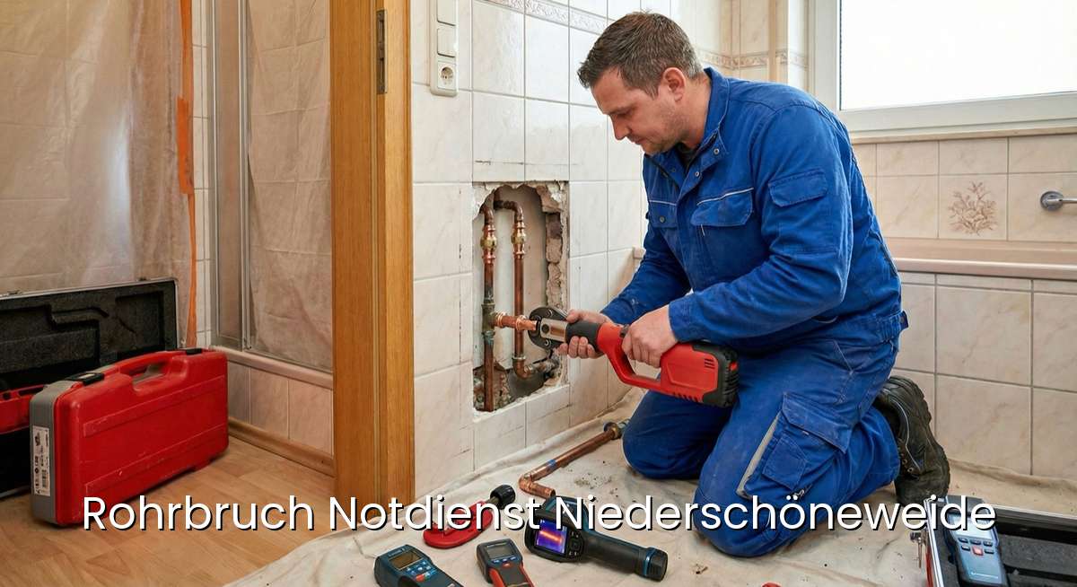 Zertifizierter Rohrbruch Notdienst Niederschöneweide - SHK-Installateur repariert Wasserrohrbruch und Leckage in Niederschöneweide