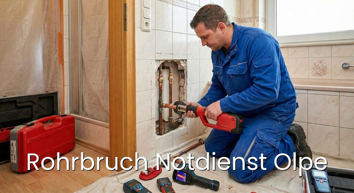 Zertifizierter Rohrbruch Notdienst Olpe - SHK-Installateur repariert Wasserrohrbruch und Leckage in Olpe