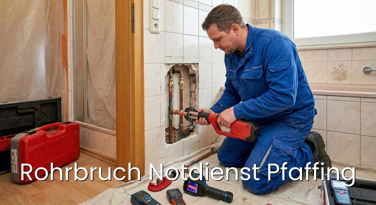 Zertifizierter Rohrbruch Notdienst Pfaffing - SHK-Installateur repariert Wasserrohrbruch und Leckage in Pfaffing