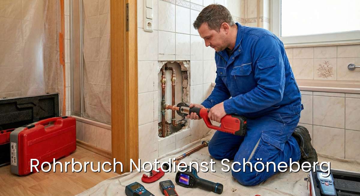 Zertifizierter Rohrbruch Notdienst Schöneberg - SHK-Installateur repariert Wasserrohrbruch und Leckage in Schöneberg