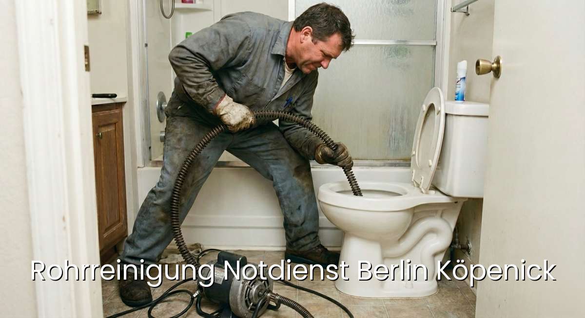 Zertifizierter Rohrreinigung Notdienst Berlin Köpenick - SHK-Meister repariert verstopften Abfluss in Berlin Köpenick