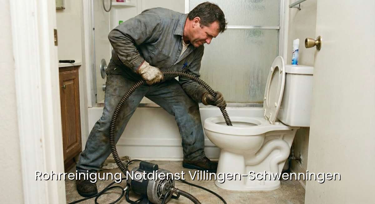 Zertifizierter Rohrreinigung Notdienst Villingen-Schwenningen - SHK-Meister repariert verstopften Abfluss in Villingen-Schwenningen