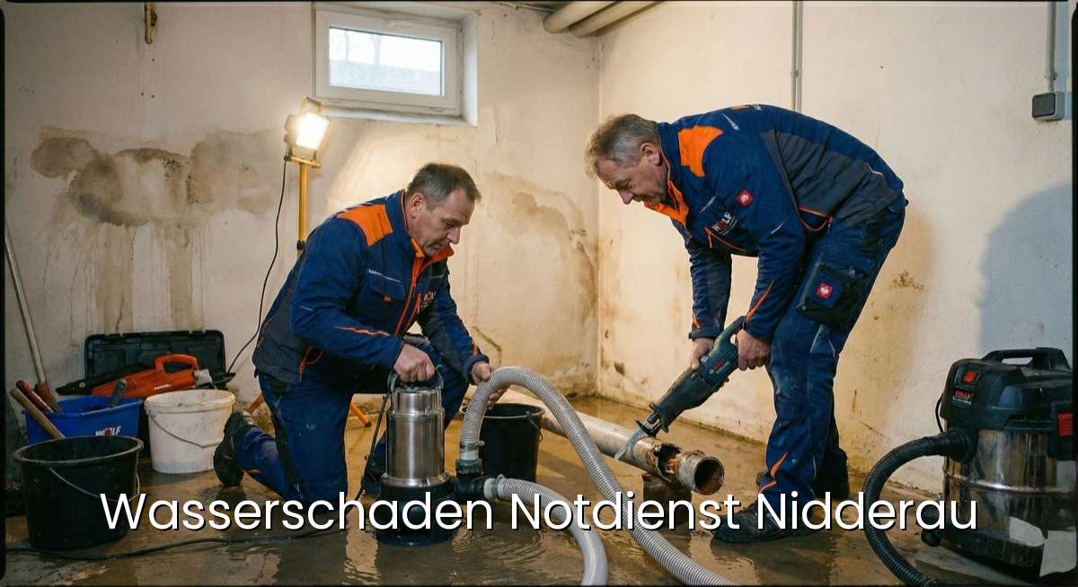 Zertifizierter Wasserschaden Notdienst Nidderau - SHK-Meister repariert Wasserschaden in Nidderau